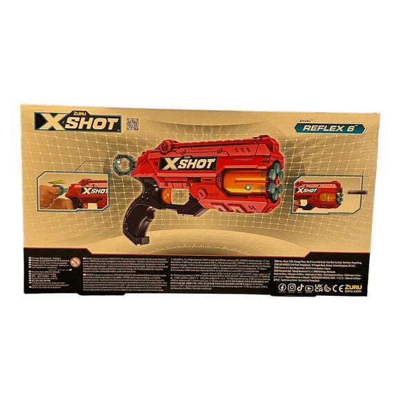 ZURU X-Shot Excel Double Reflex 6 Foam Dart Blaster with 12 Darts New - Picture 2 of 6